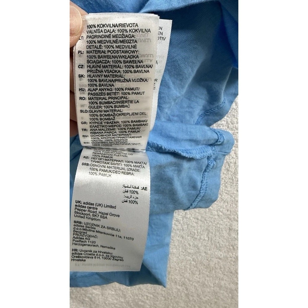 Rare New Adidas Originals Essentials Tee Shirt Blue XL yeezy jordan sb dunk polo - Picture 11 of 13